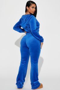 My Favorite Velour Pant Set - Blue sold by Fashion Nova