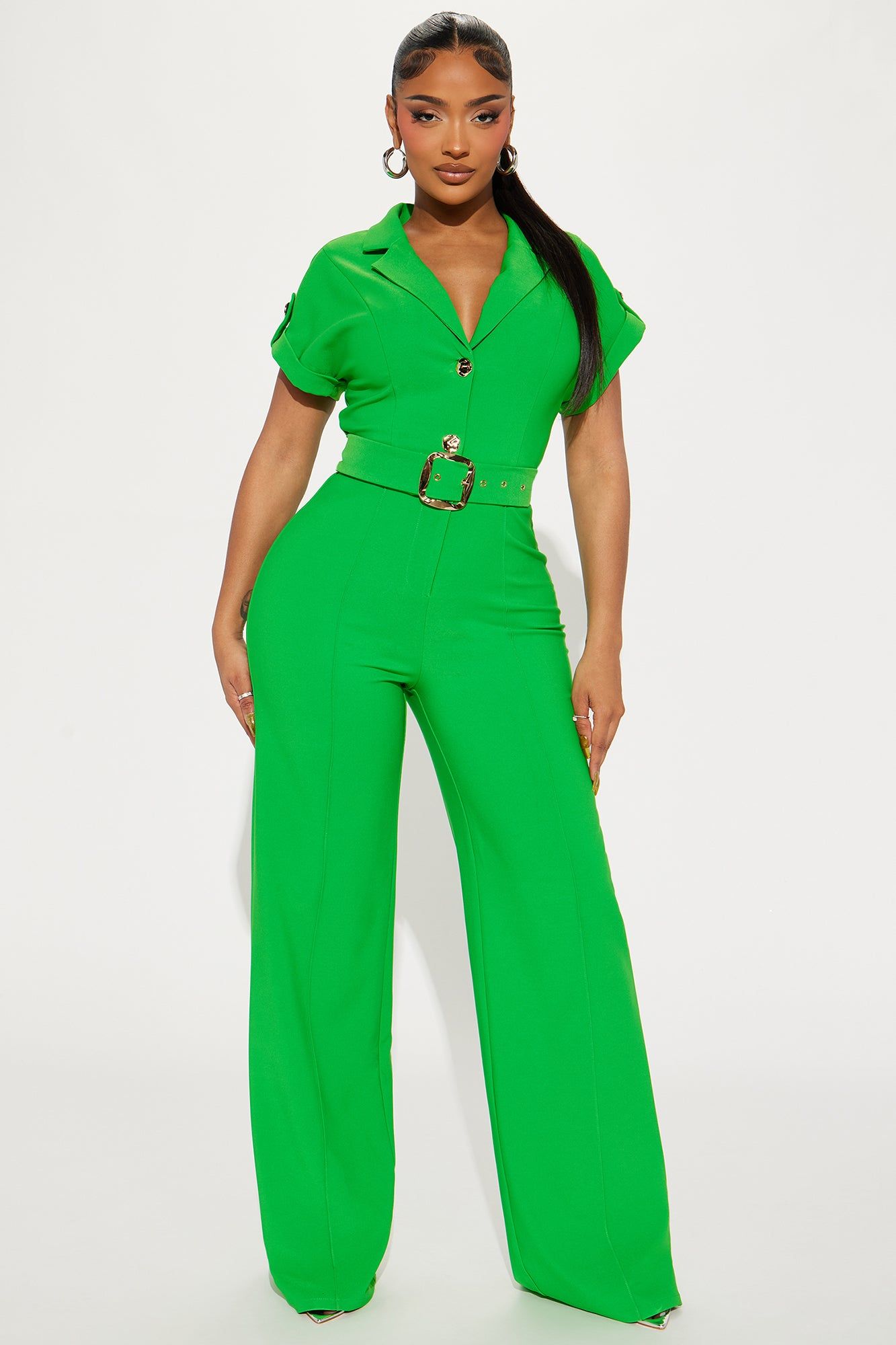 Fall For You Jumpsuit - Green sold by Fashion Nova