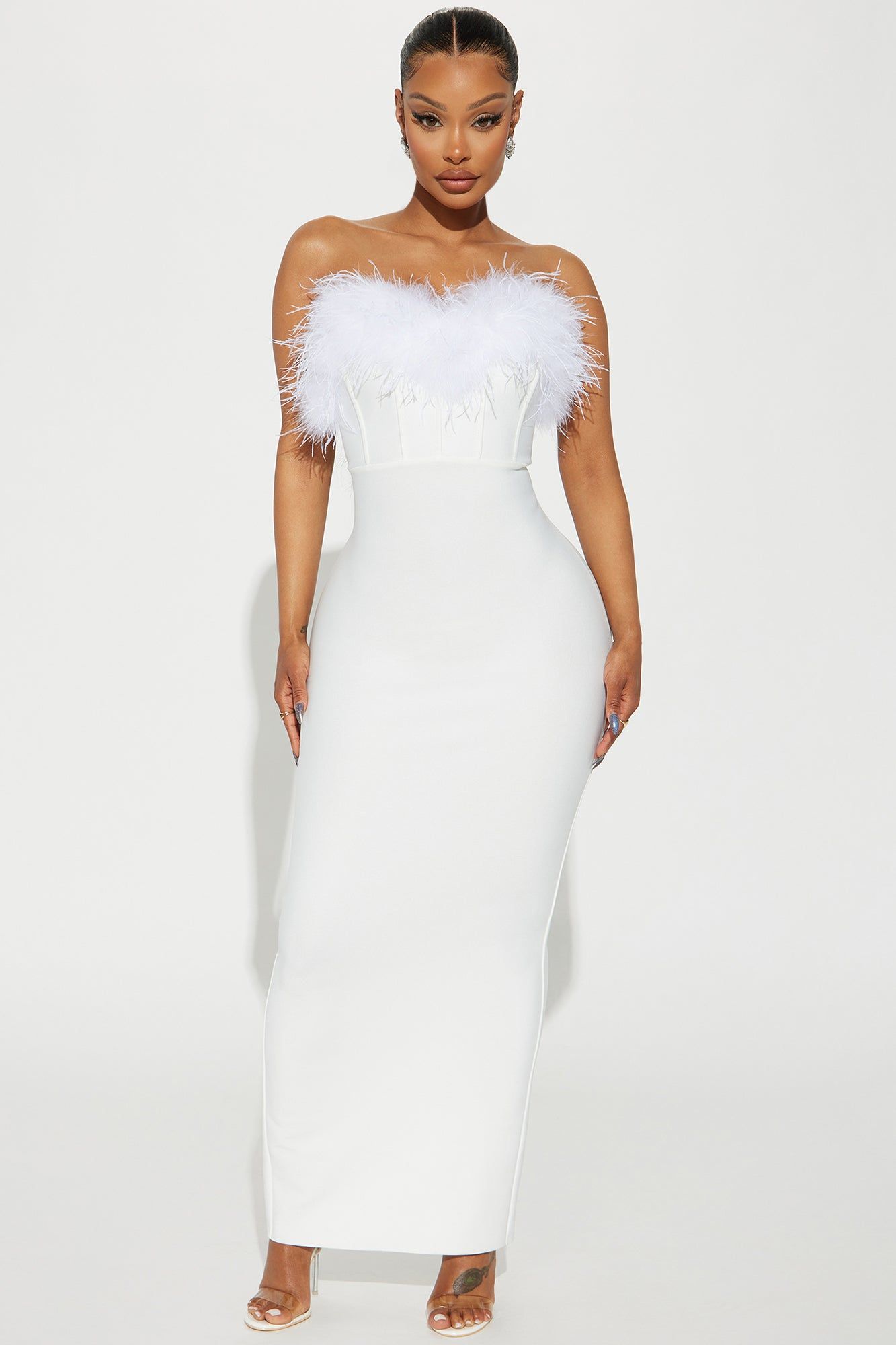 Bridget Bandage Maxi Dress - White sold by Fashion Nova