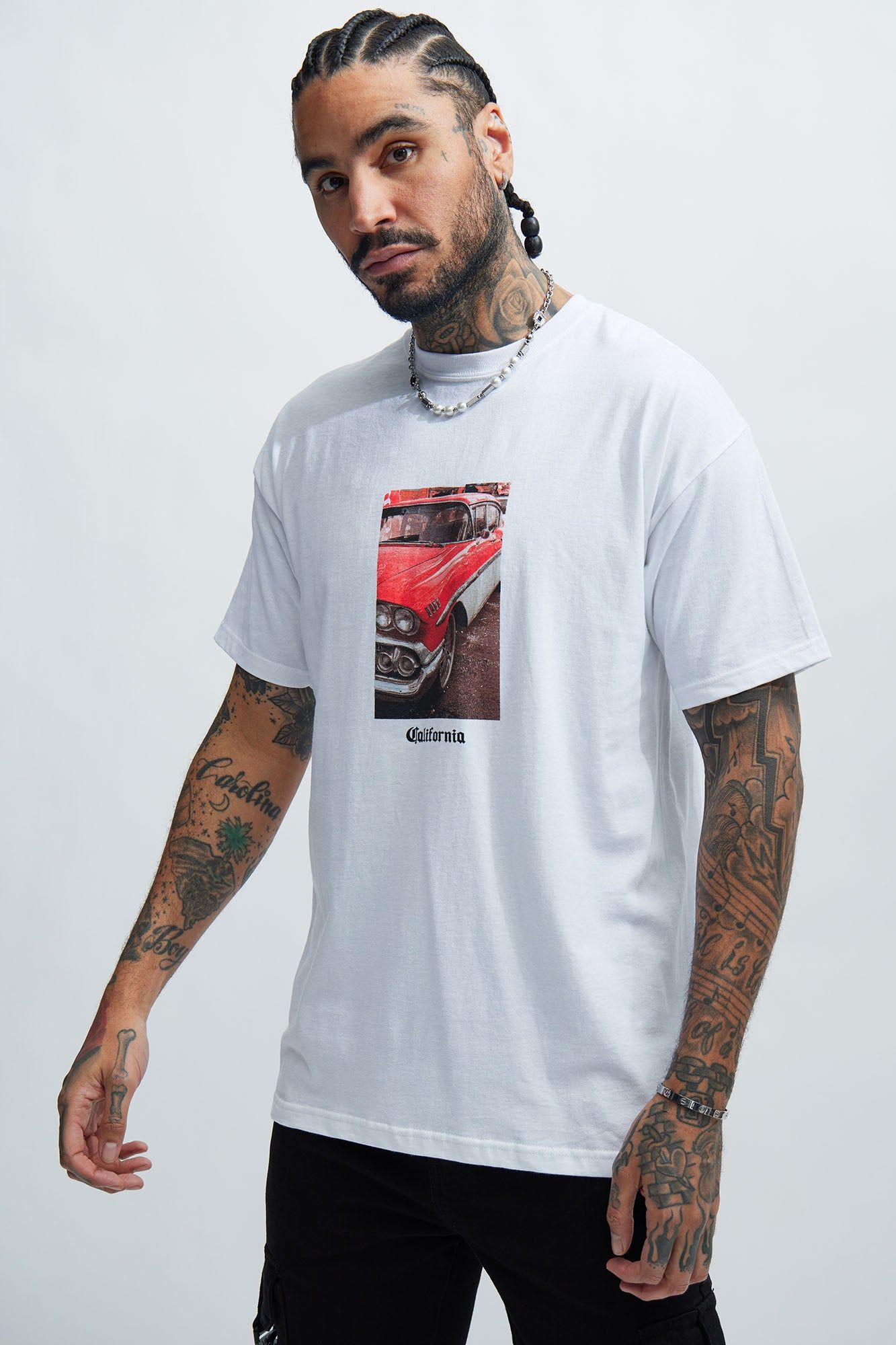 Cali Cruiser Short Sleeve Tee - White sold by Fashion Nova