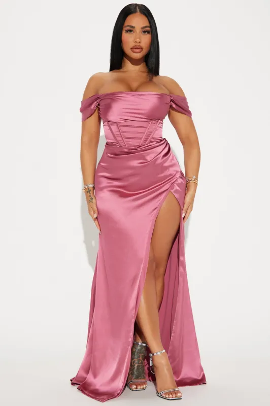 Andrea Corset Gown - Mauve sold by Fashion Nova