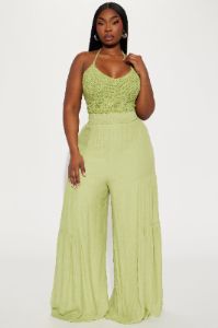 Malta Vacay Jumpsuit - Green sold by Fashion Nova
