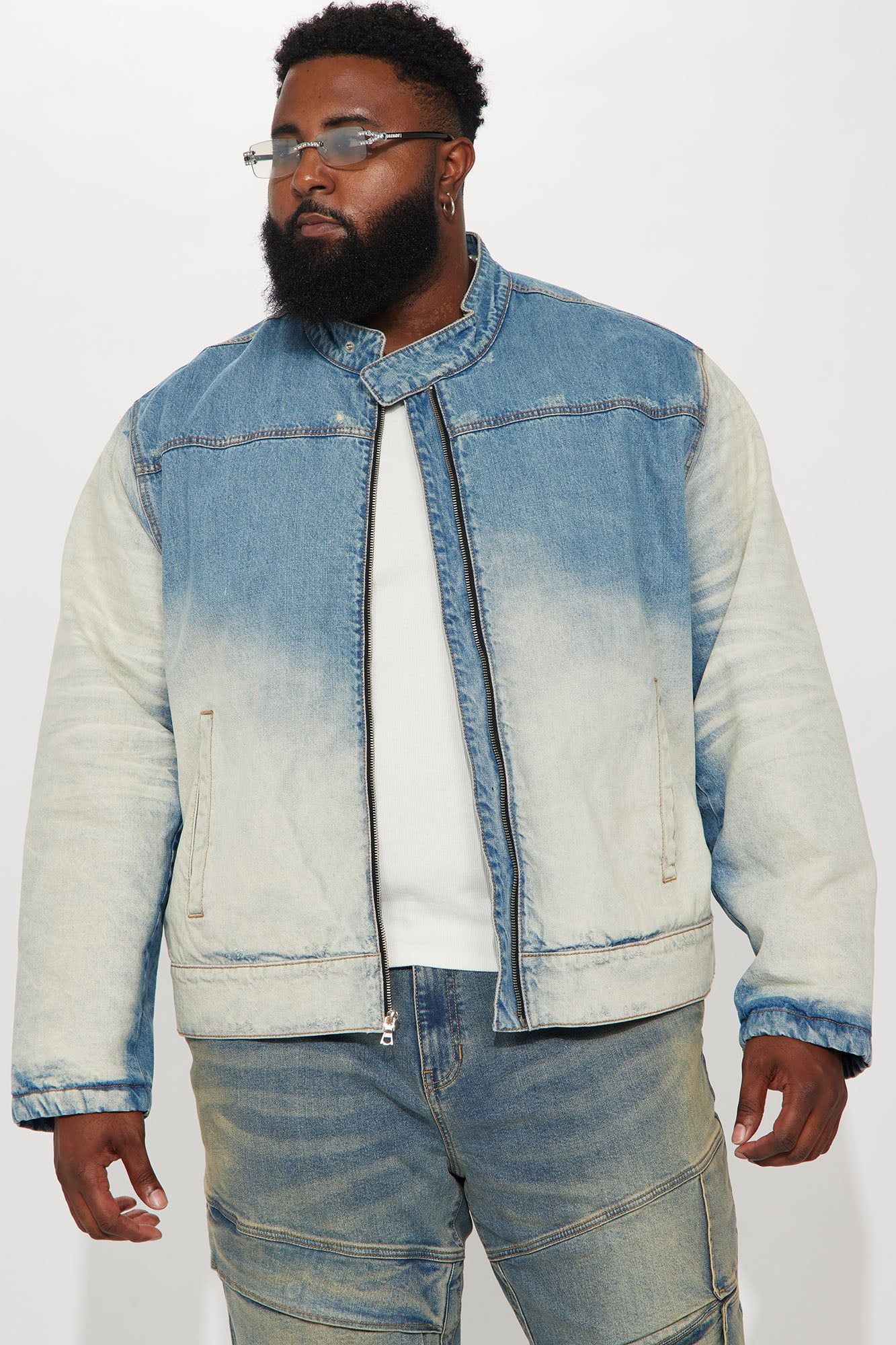 Good Kush Vintage Denim Jacket - Light Blue Wash sold by Fashion Nova product image thumbnail 3
