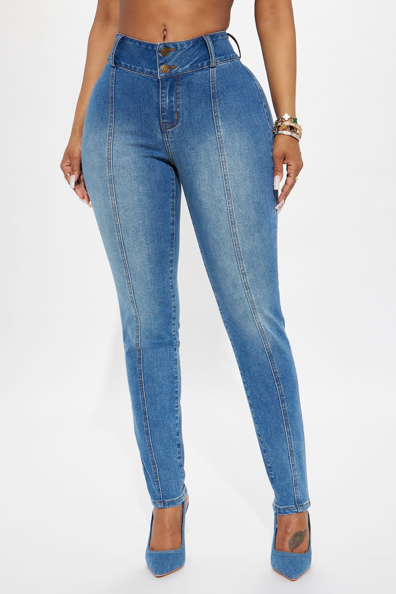 In Your Head Stretch Skinny Jeans - Medium Wash sold by Fashion Nova product image thumbnail 2