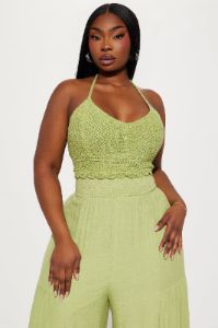 Malta Vacay Jumpsuit - Green sold by Fashion Nova