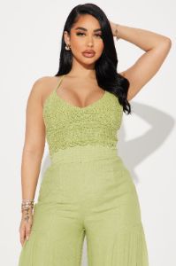 Malta Vacay Jumpsuit - Green sold by Fashion Nova