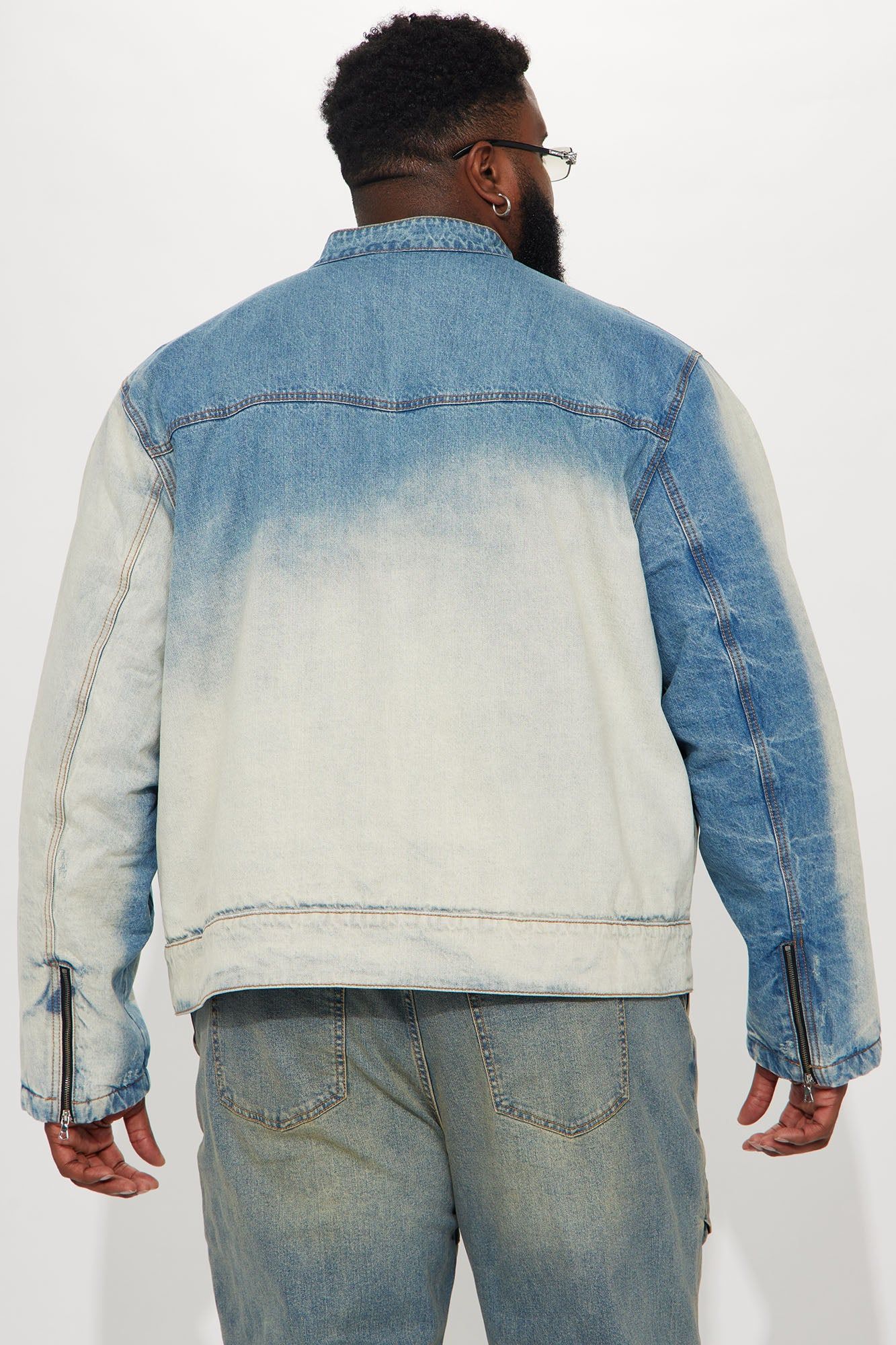 Good Kush Vintage Denim Jacket - Light Blue Wash sold by Fashion Nova product image thumbnail 6