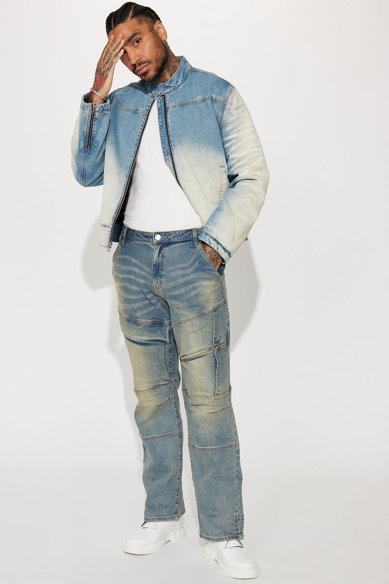 Good Kush Vintage Denim Jacket - Light Blue Wash sold by Fashion Nova product image thumbnail 2