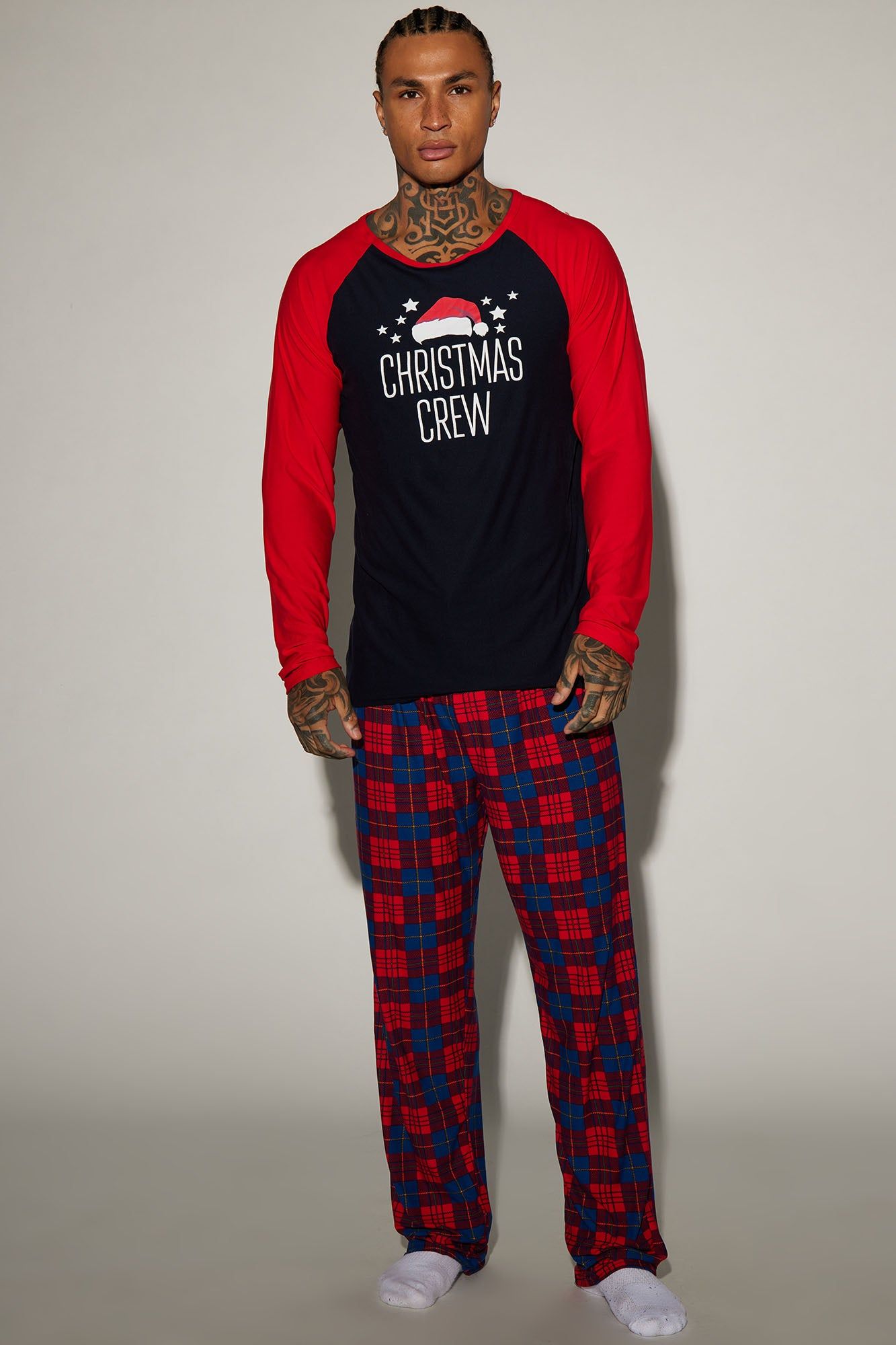 Christmas Crew Holiday PJ Set - Red sold by Fashion Nova