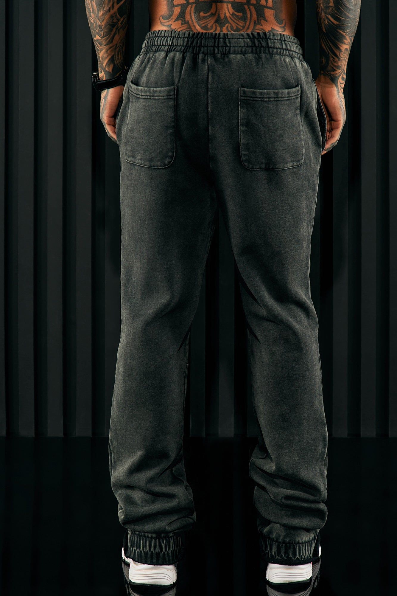 Tyson Washed Flared Sweatpant - Black Wash sold by Fashion Nova product image thumbnail 5