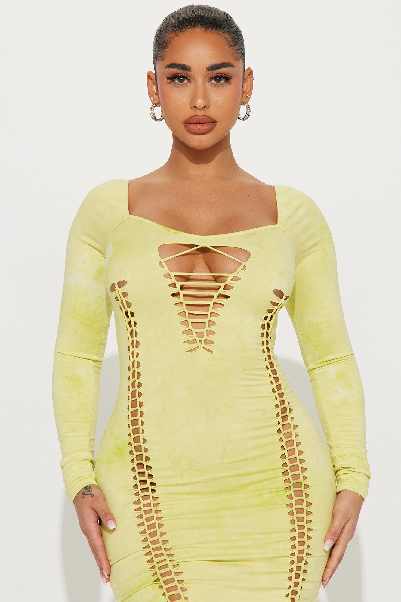 Persuade Me Maxi Dress - Chartreuse sold by Fashion Nova product image thumbnail 2