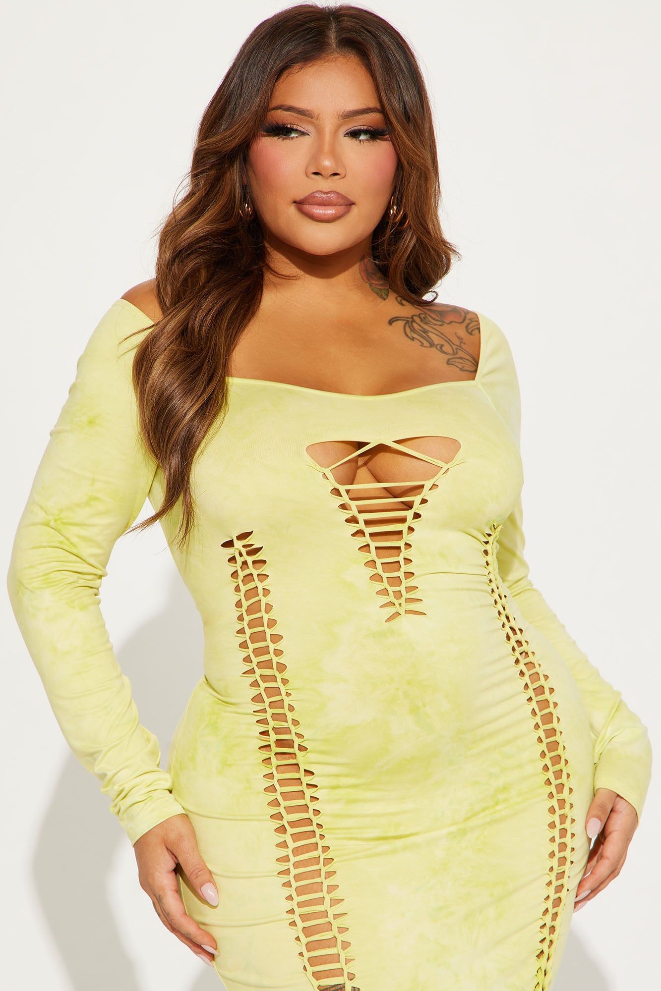 Persuade Me Maxi Dress - Chartreuse sold by Fashion Nova product image thumbnail 5