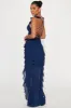 Claire Chiffon Maxi Dress - Navy sold by Fashion Nova