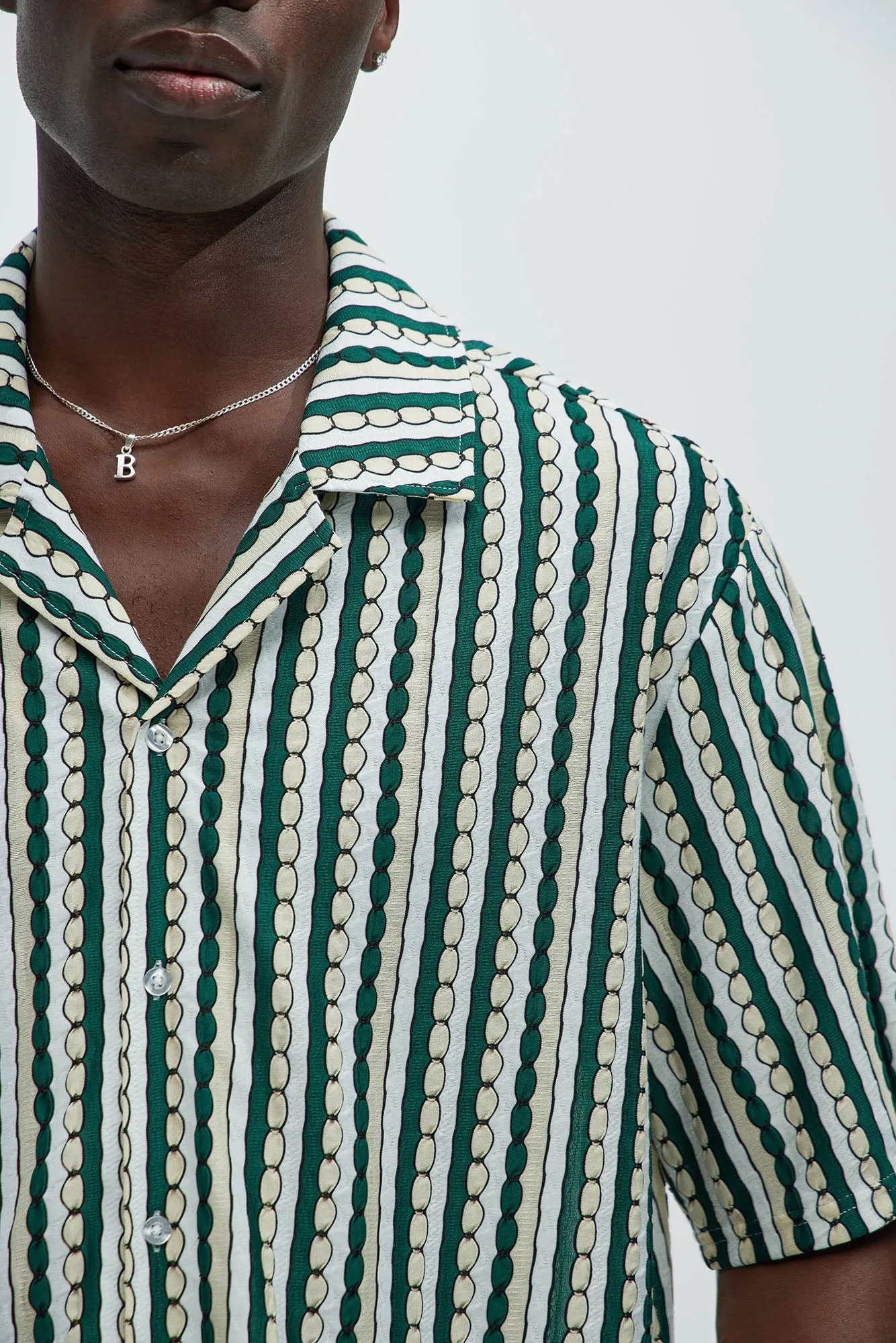 Belfort Jacquard Knit Shirt - Green sold by Fashion Nova product image thumbnail 3