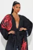Being Dramatic Satin Pant Set - Black/combo sold by Fashion Nova
