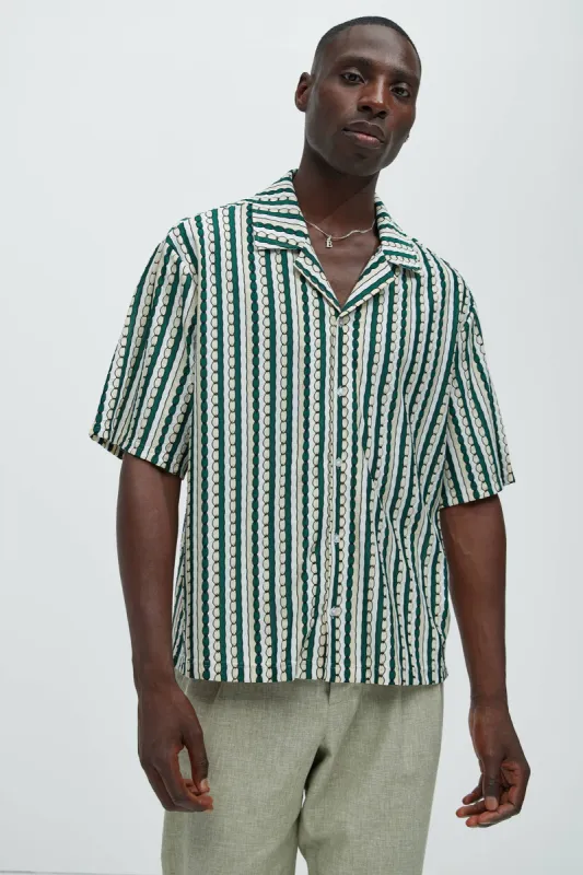Belfort Jacquard Knit Shirt - Green sold by Fashion Nova