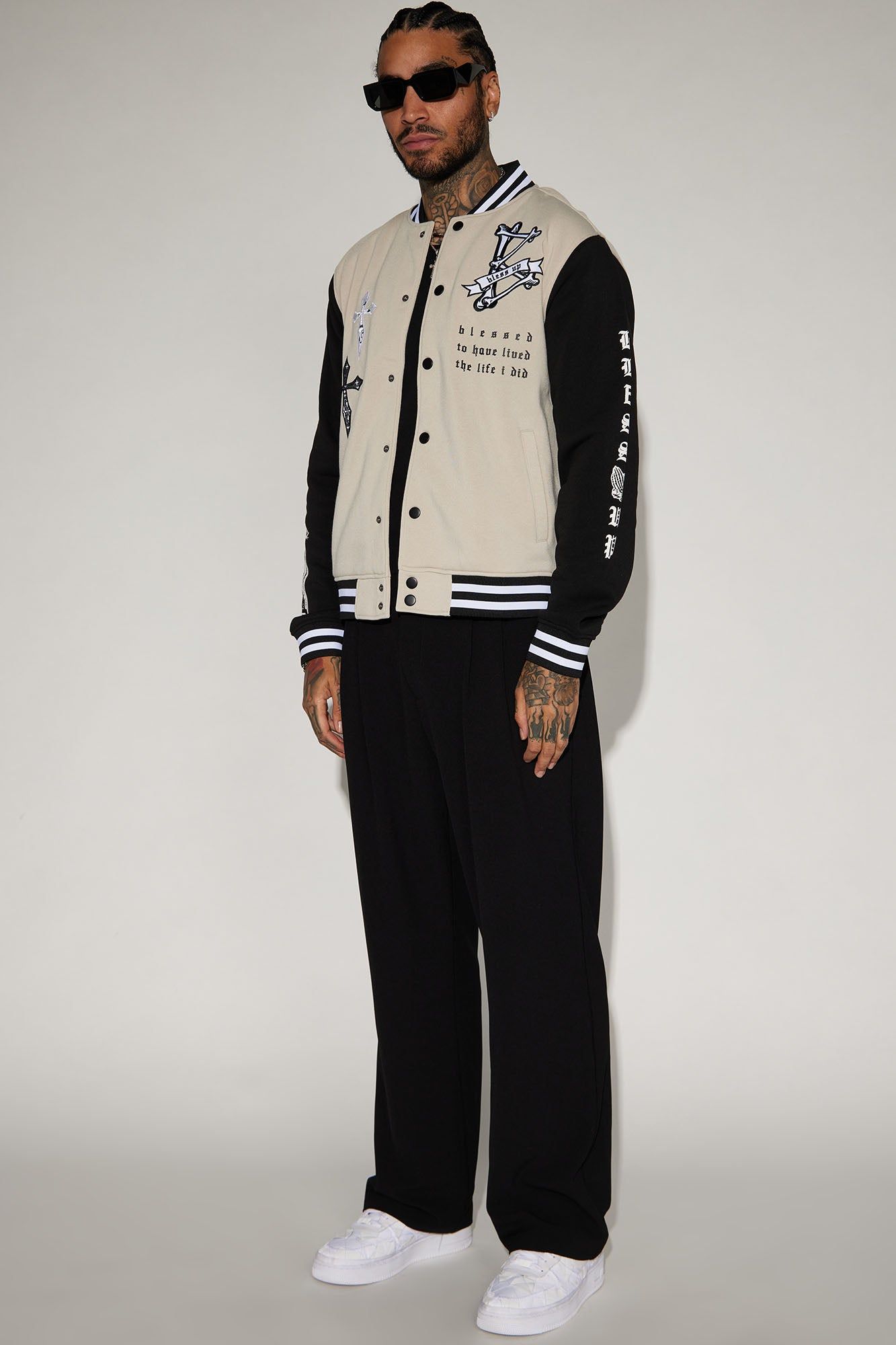 Bless Up Varsity Jacket - Sand sold by Fashion Nova product image thumbnail 2