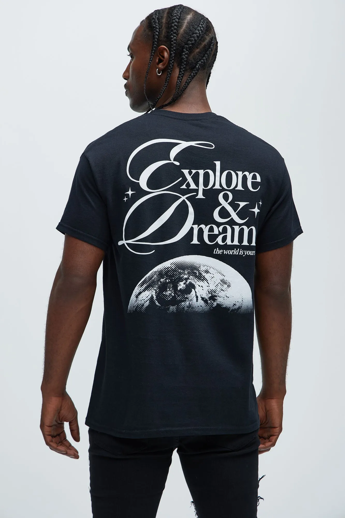 Explore & Dream Short Sleeve Tee - Black sold by Fashion Nova product image thumbnail 4