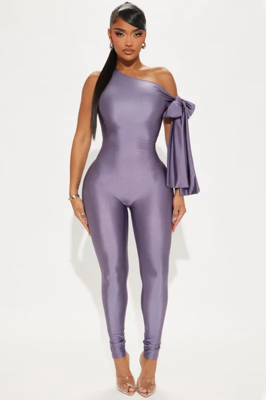 All The Hype Jumpsuit  - Purple sold by Fashion Nova