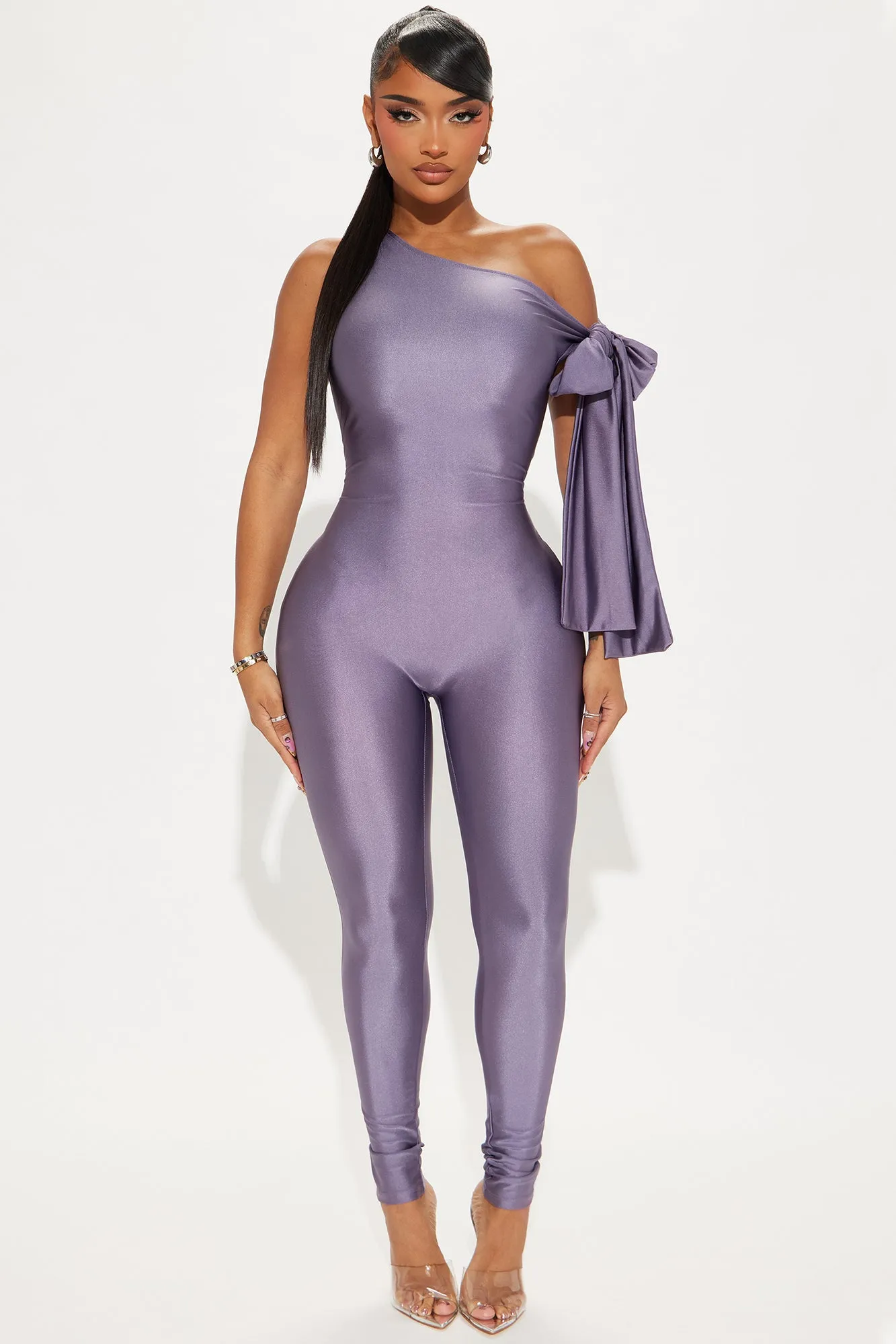 All The Hype Jumpsuit - Purple sold by Fashion Nova
