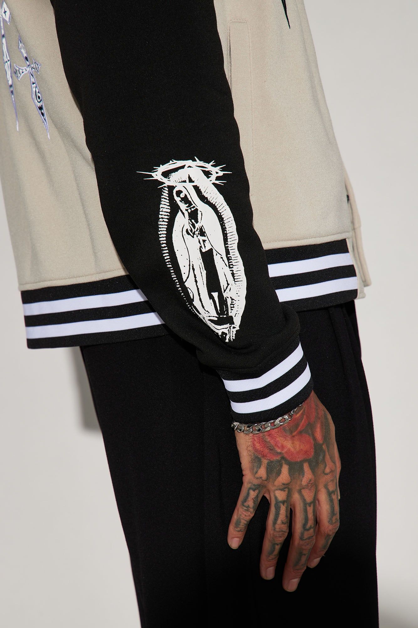 Bless Up Varsity Jacket - Sand sold by Fashion Nova product image thumbnail 5