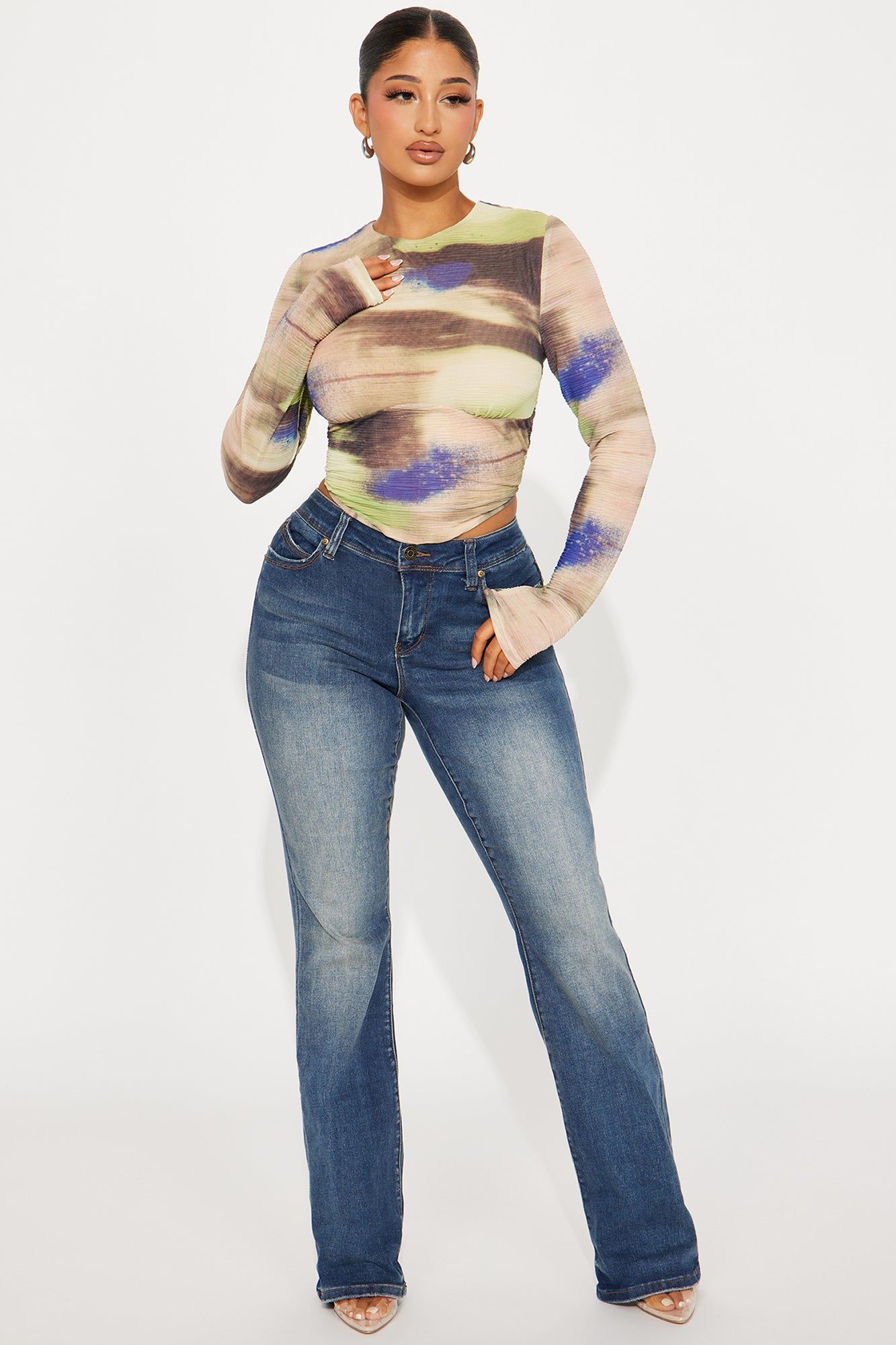 Taylor Mesh Top - Green sold by Fashion Nova product image thumbnail 2