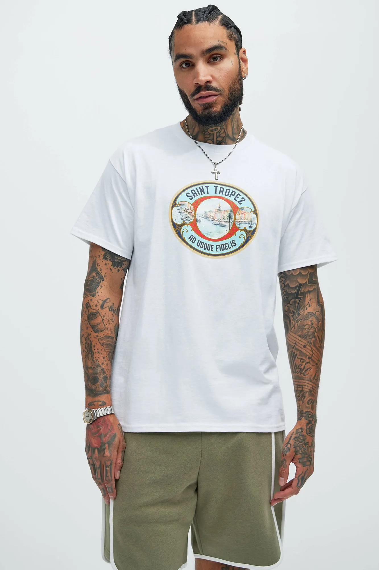 Saint Tropez Short Sleeve Tee - White sold by Fashion Nova