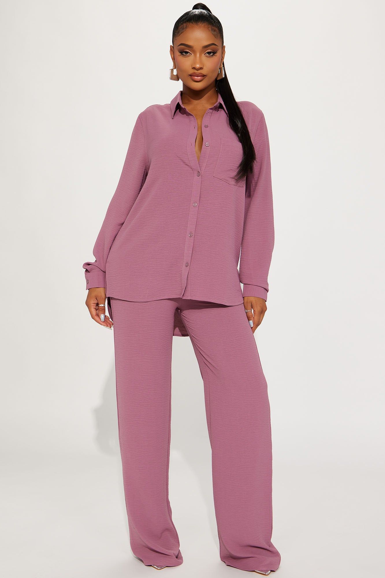 Makenzie Pant Set - Plum sold by Fashion Nova