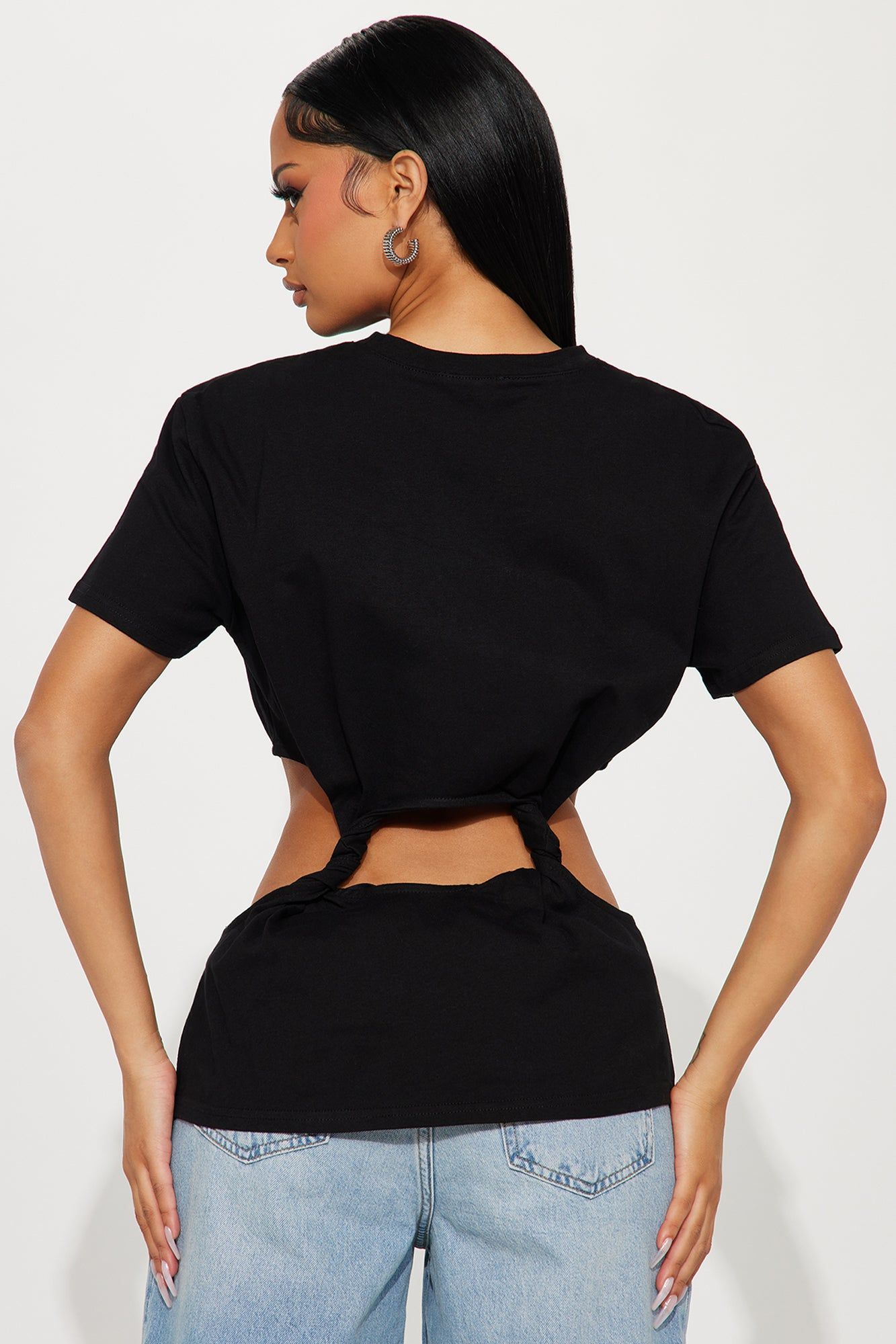 Run It Up Cut Out Top - Black sold by Fashion Nova product image thumbnail 3