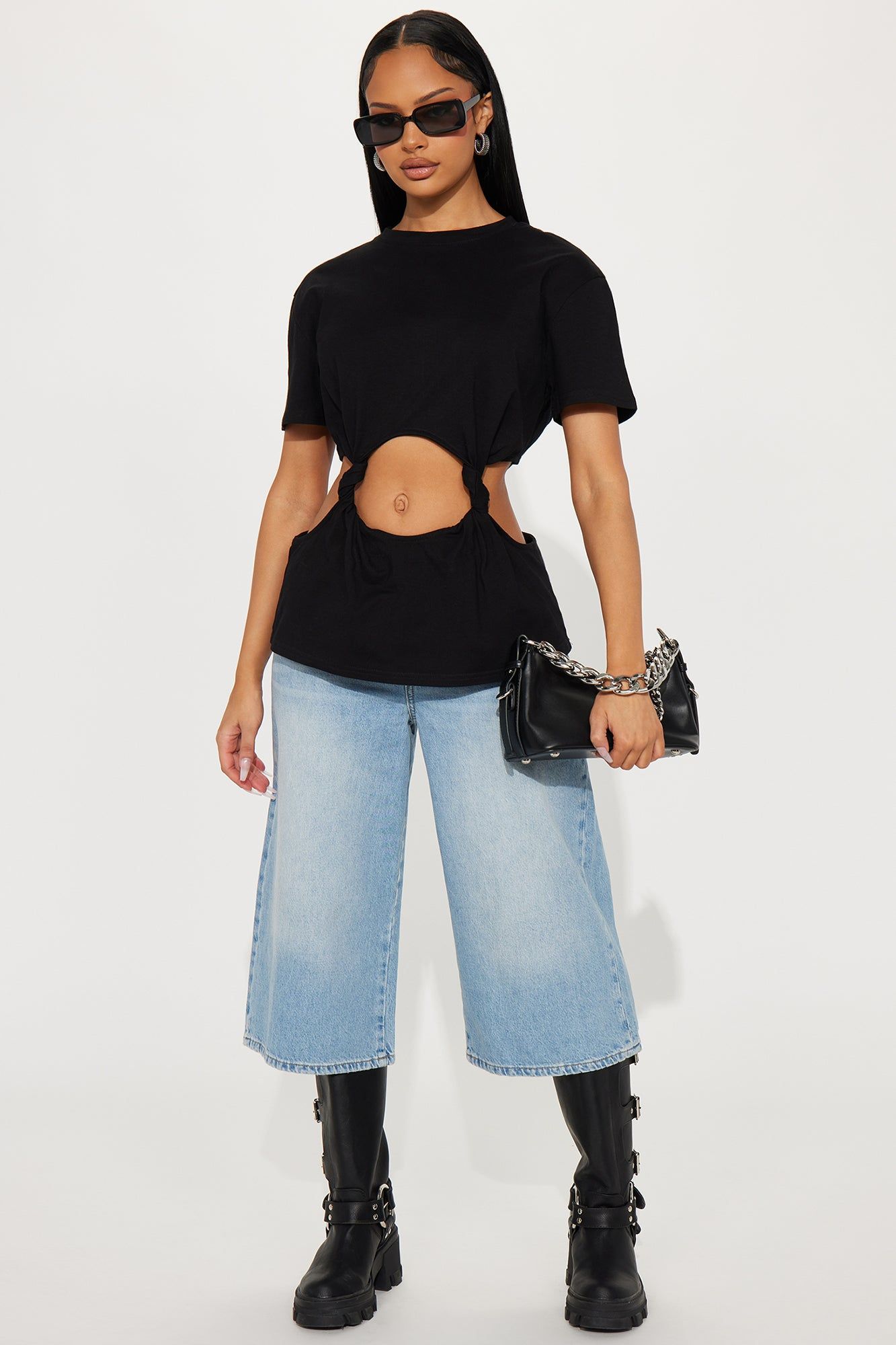 Run It Up Cut Out Top - Black sold by Fashion Nova product image thumbnail 2