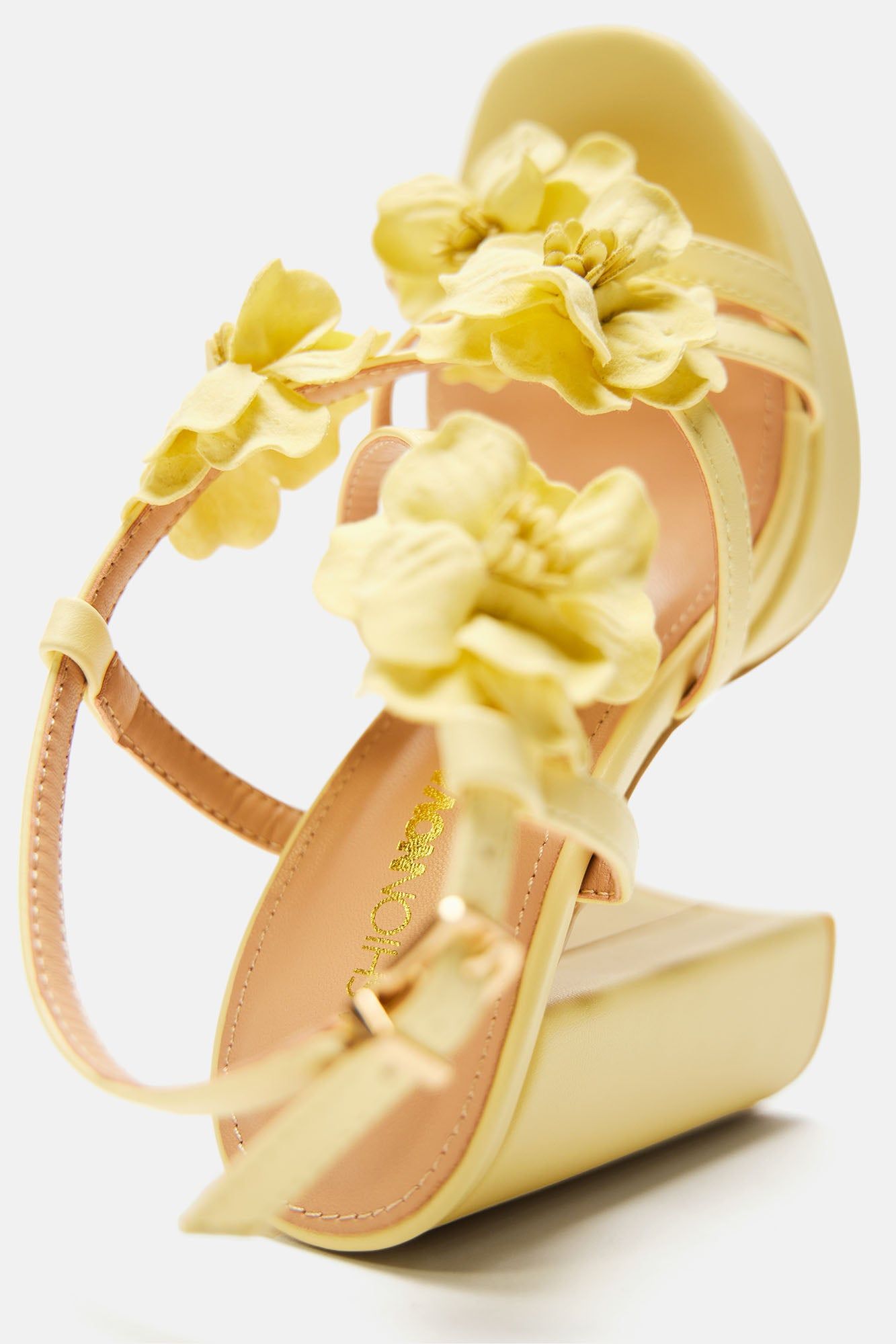 Rooftop Brunch Heeled Sandals - Yellow sold by Fashion Nova product image thumbnail 4