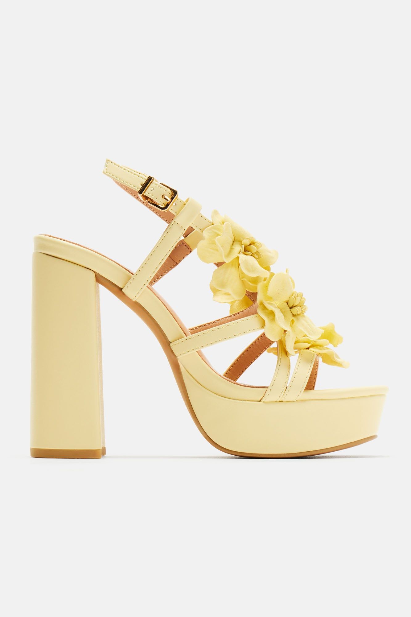 Rooftop Brunch Heeled Sandals - Yellow sold by Fashion Nova product image thumbnail 5