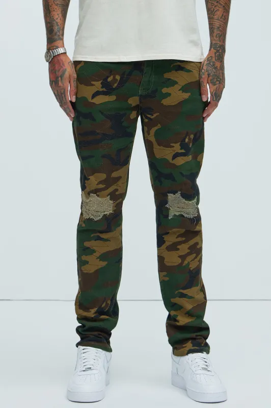 Got To Stay Up Straight Pants - Camouflage sold by Fashion Nova