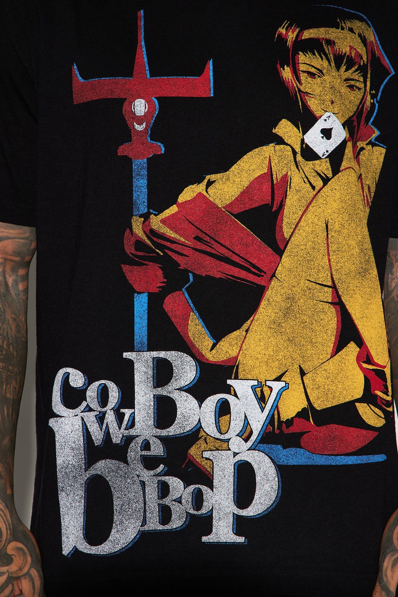 Cowboy Bebop Ace Of Spades Short Sleeve Tee - Black sold by Fashion Nova product image thumbnail 3