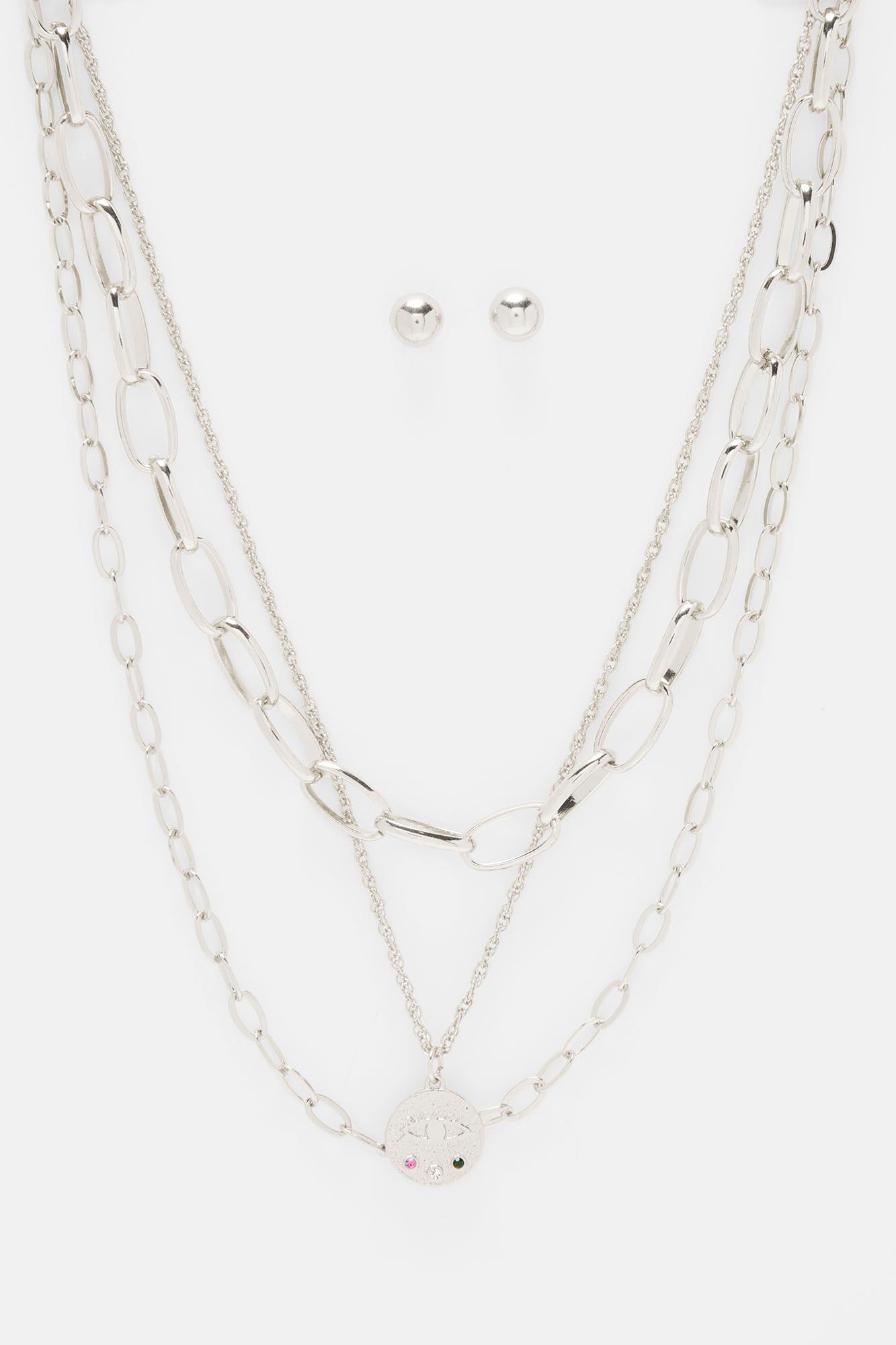 Something New Necklace and Earring Set - Silver sold by Fashion Nova product image thumbnail 3