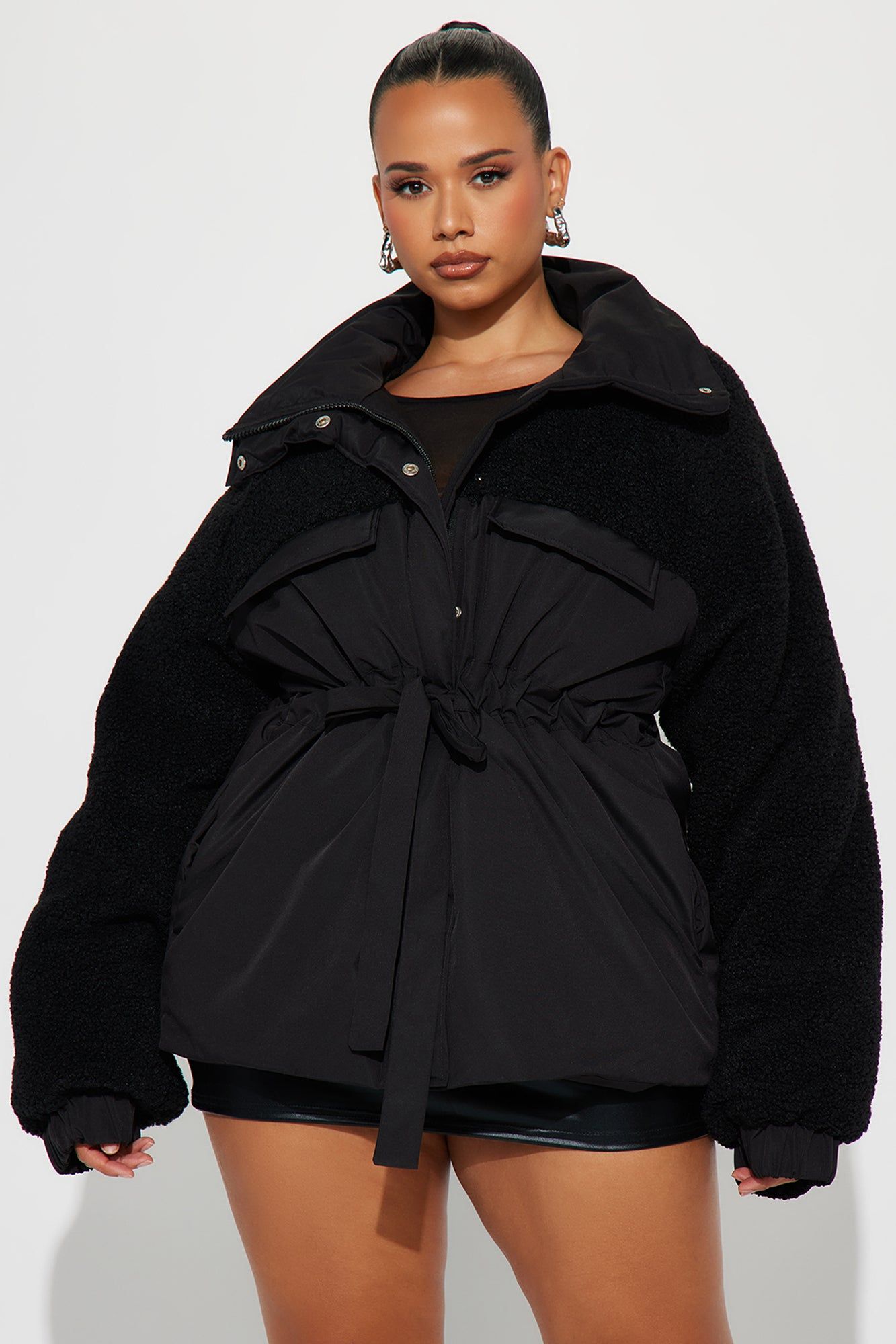 Warm Me Up Babe Puffer - Black sold by Fashion Nova product image thumbnail 5