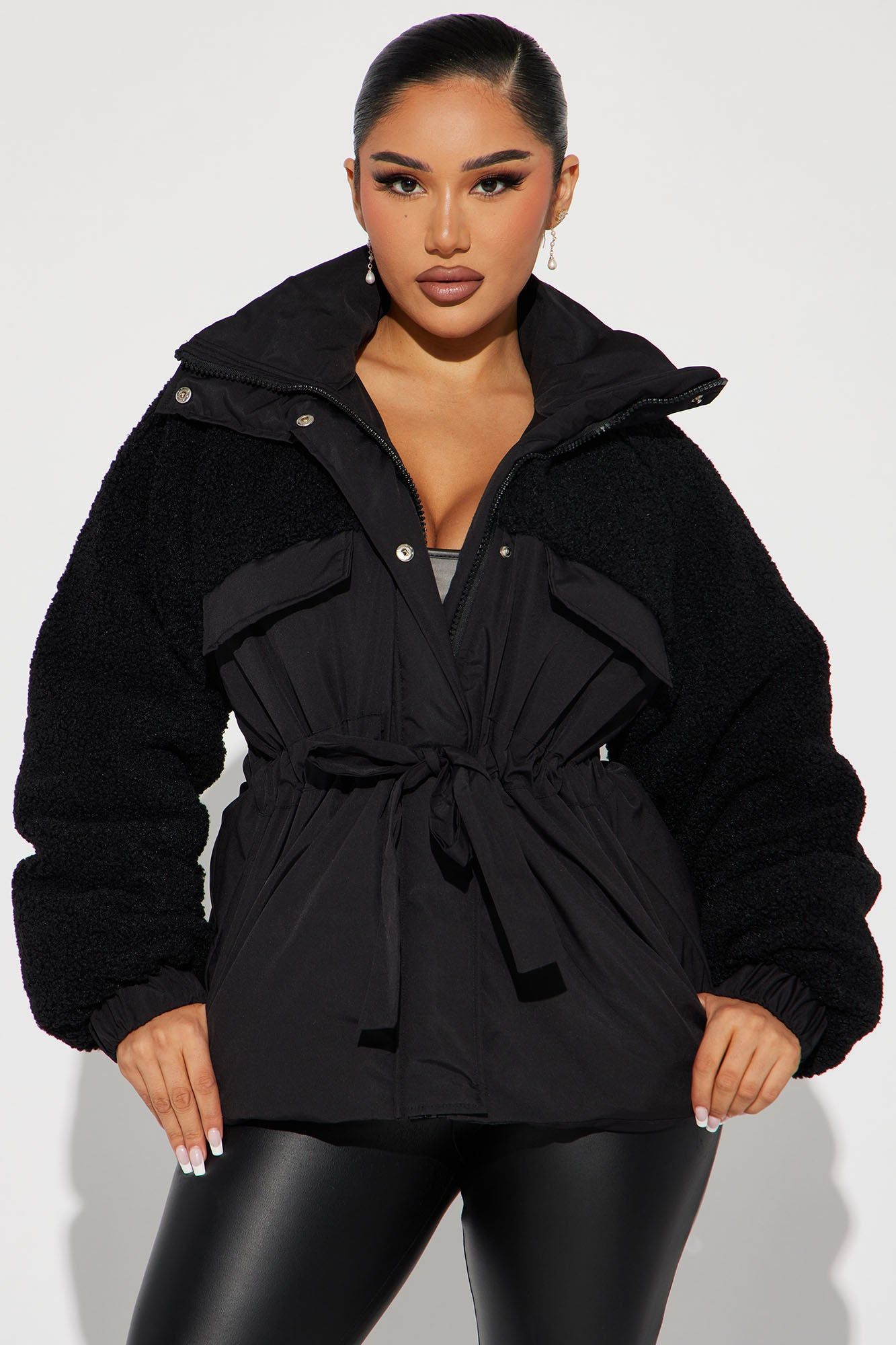 Warm Me Up Babe Puffer - Black sold by Fashion Nova product image thumbnail 3