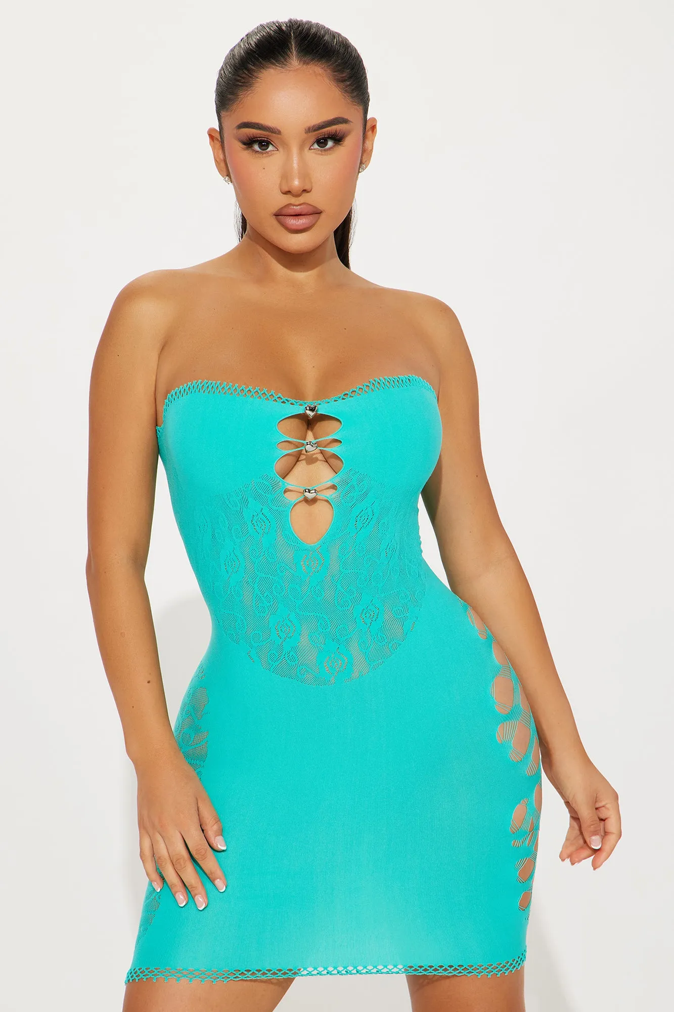 Katarina Mini Dress - Turquoise sold by Fashion Nova product image thumbnail 2