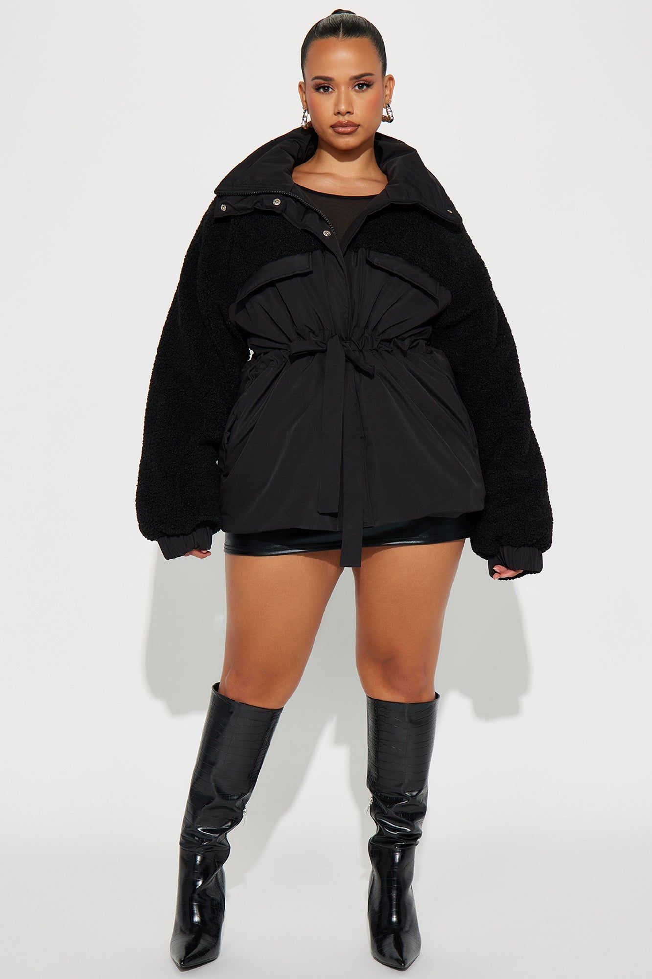 Warm Me Up Babe Puffer - Black sold by Fashion Nova product image thumbnail 6