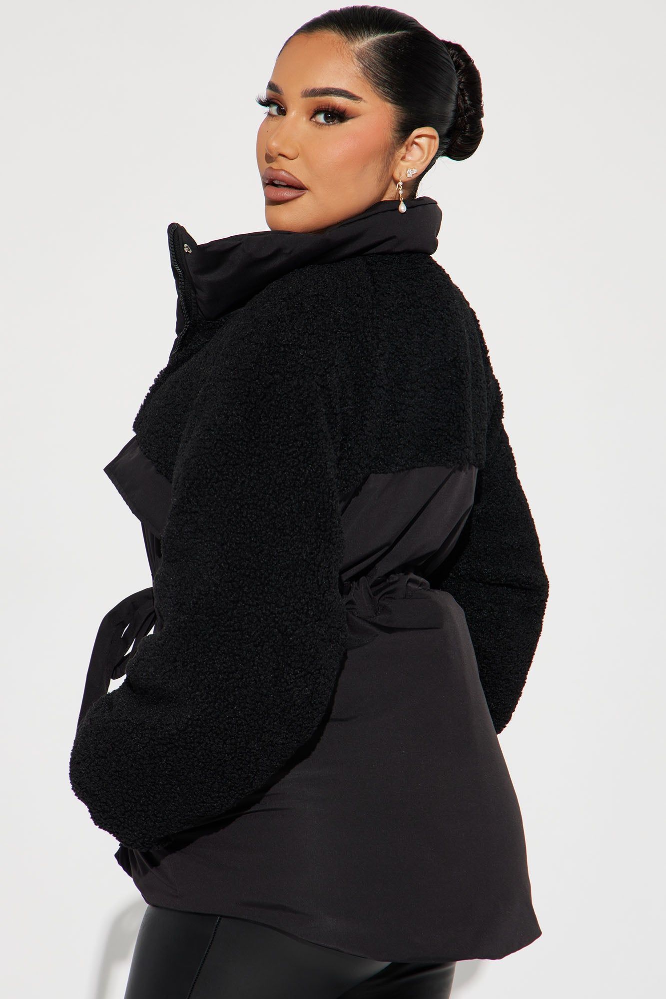 Warm Me Up Babe Puffer - Black sold by Fashion Nova product image thumbnail 4