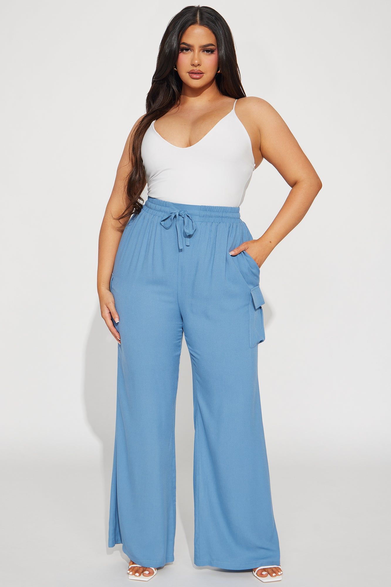 Camilla Wide Leg Cargo Pant - Blue sold by Fashion Nova product image thumbnail 5