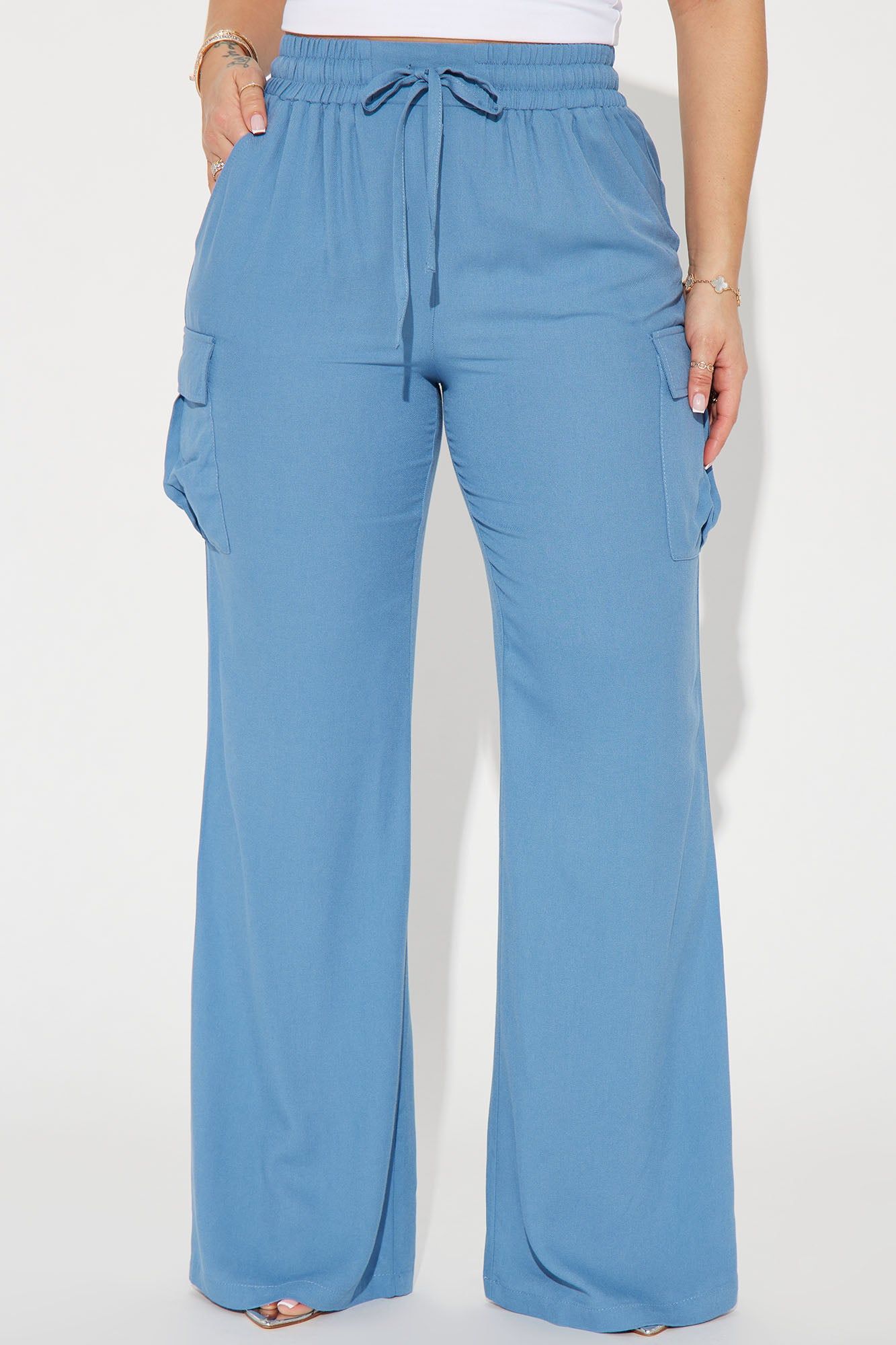 Camilla Wide Leg Cargo Pant - Blue sold by Fashion Nova product image thumbnail 2