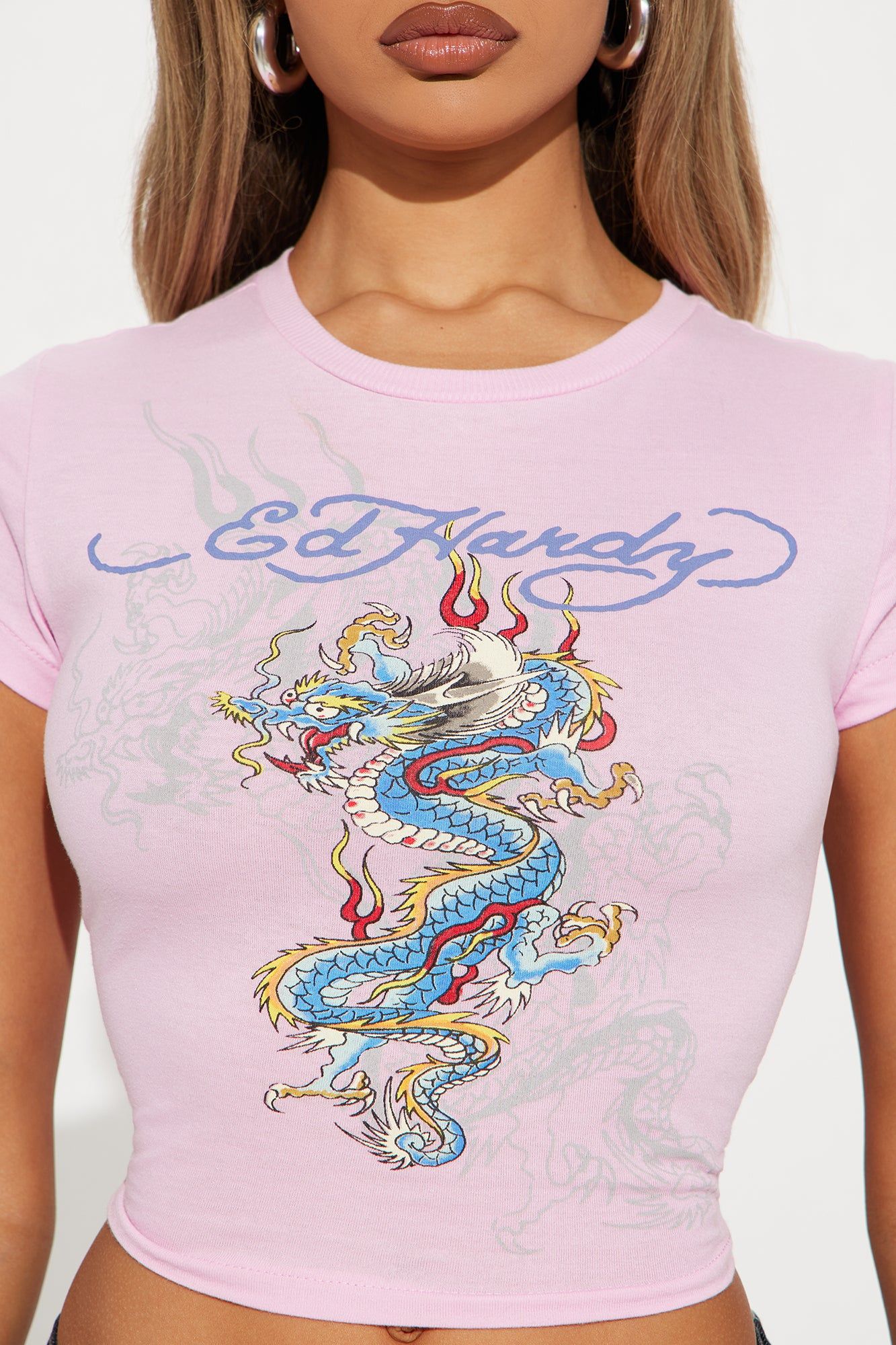 Dragon Flame Ed Hardy Tee - Pink sold by Fashion Nova product image thumbnail 2