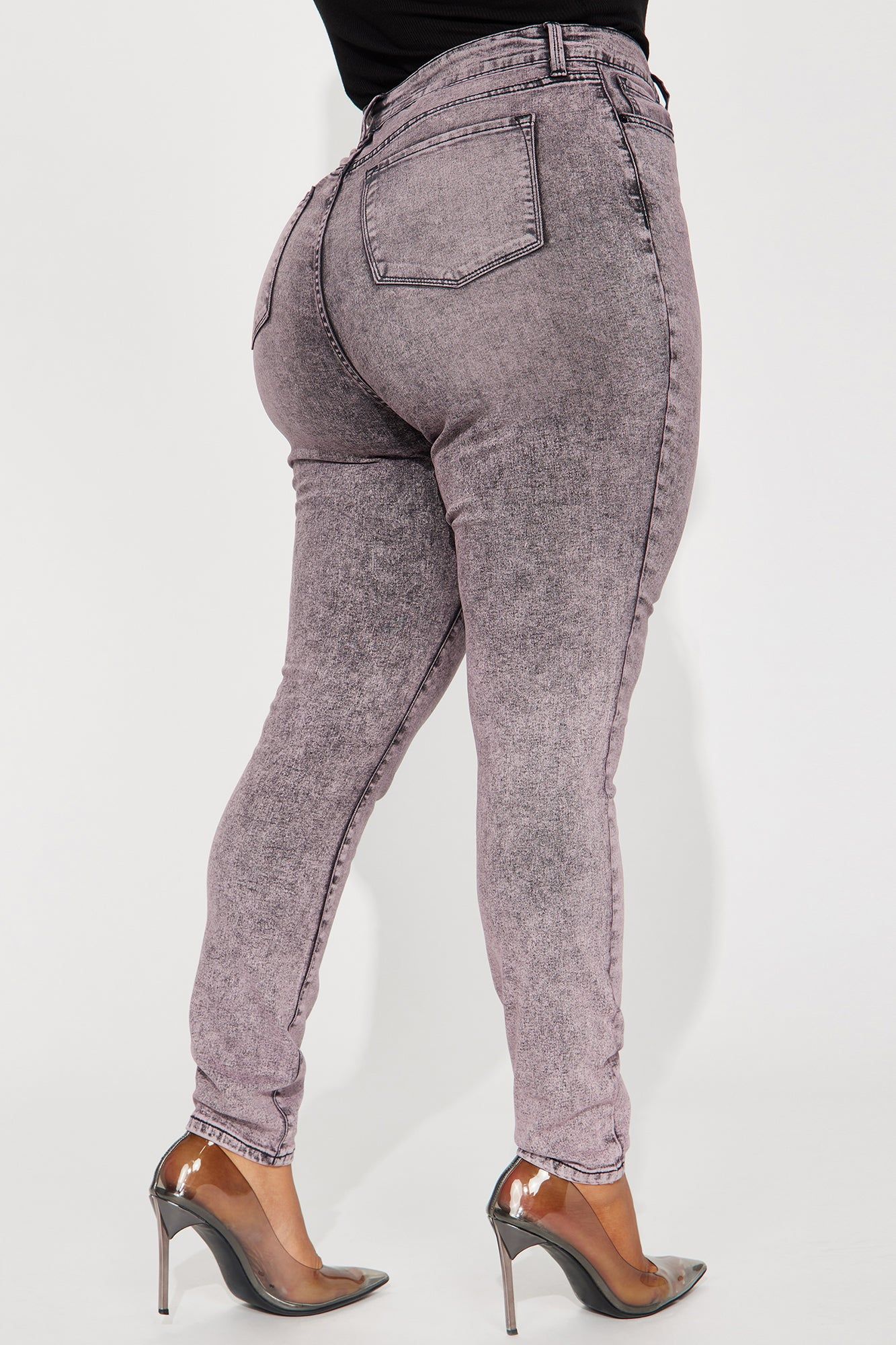 It's Giving High Stretch Curvy Skinny Jeans - Lilac sold by Fashion Nova product image thumbnail 6