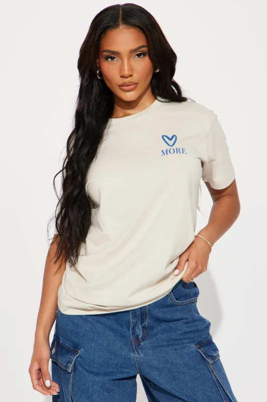 More Love Graphic Tee - Beige sold by Fashion Nova