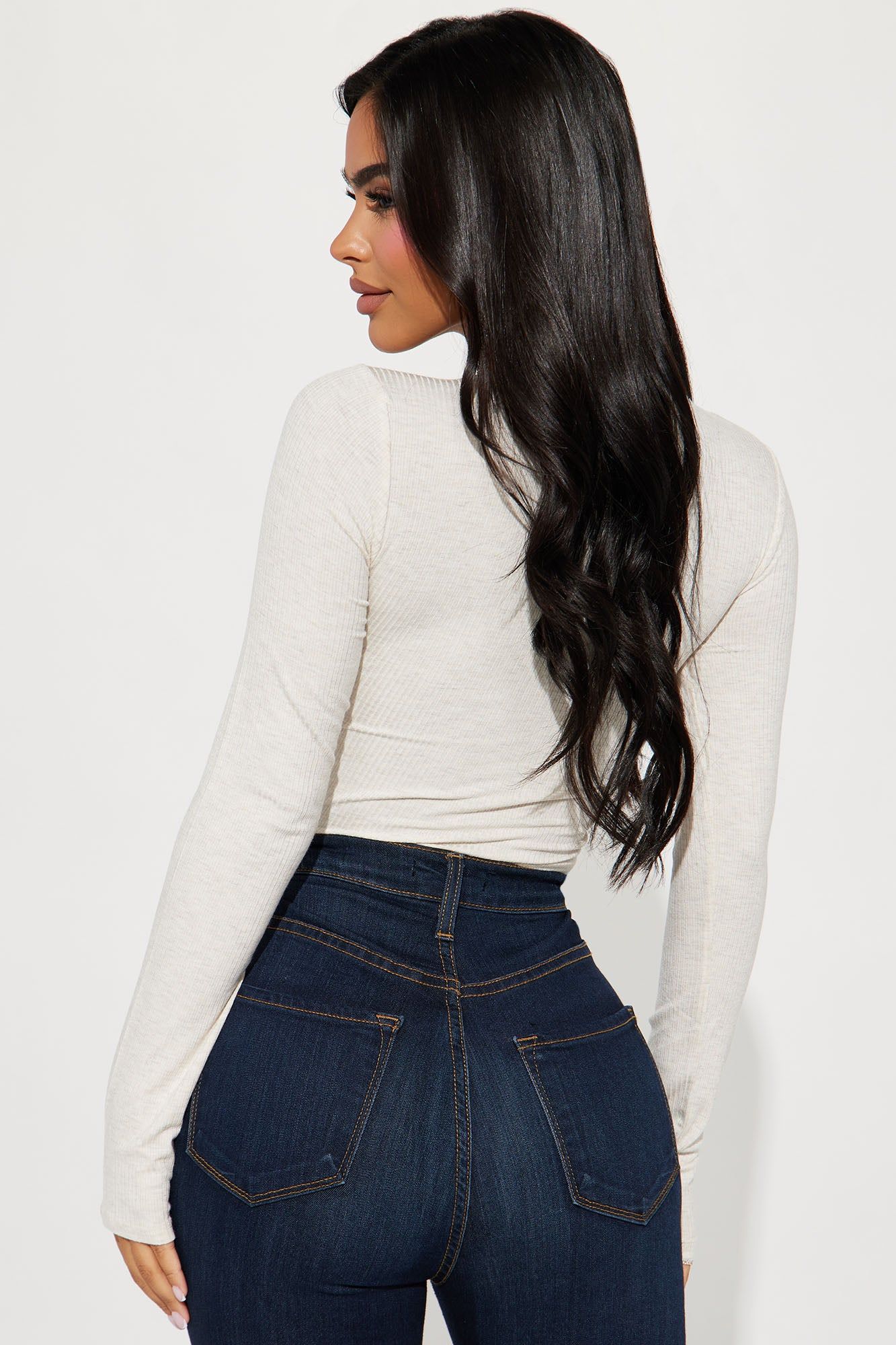 My Everyday Ribbed Tee - Oatmeal sold by Fashion Nova product image thumbnail 3