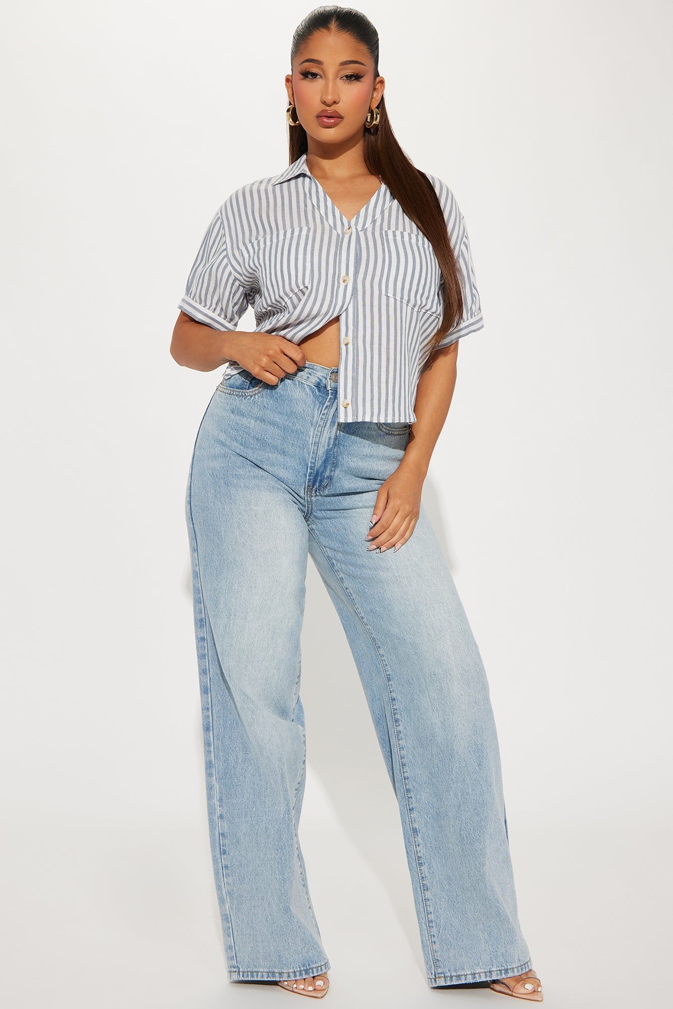 Boat Day Shirt - White/Blue sold by Fashion Nova product image thumbnail 2