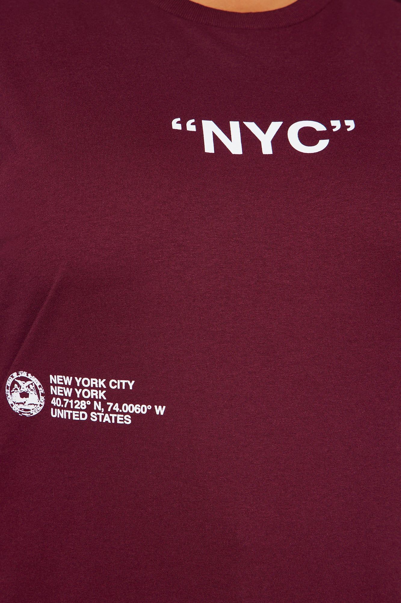 Destination NYC Graphic T-Shirt - Burgundy sold by Fashion Nova product image thumbnail 9