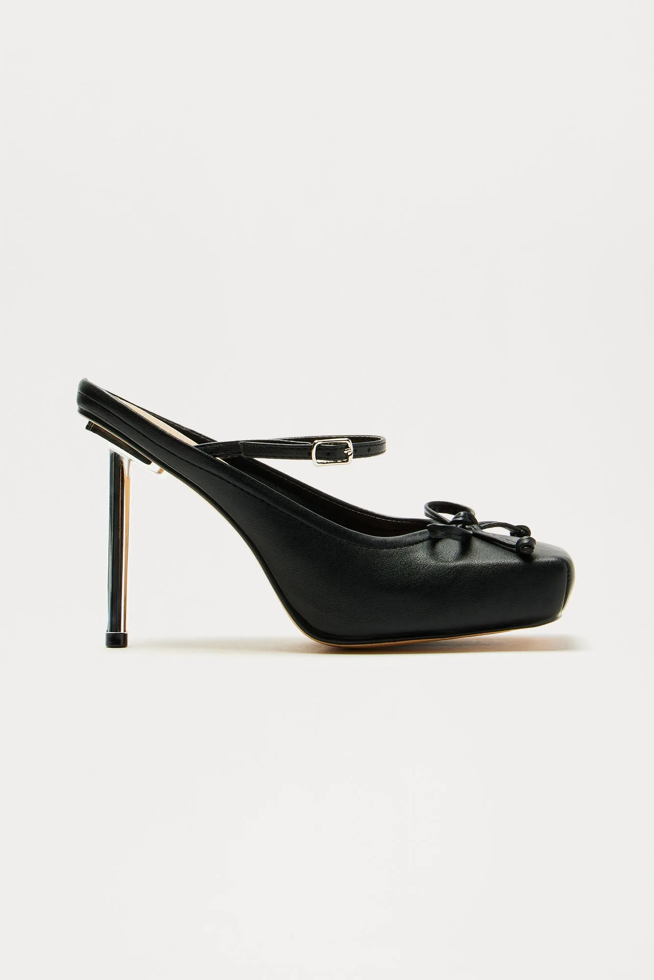 Prima Ballerina Bow Pumps - Black sold by Fashion Nova