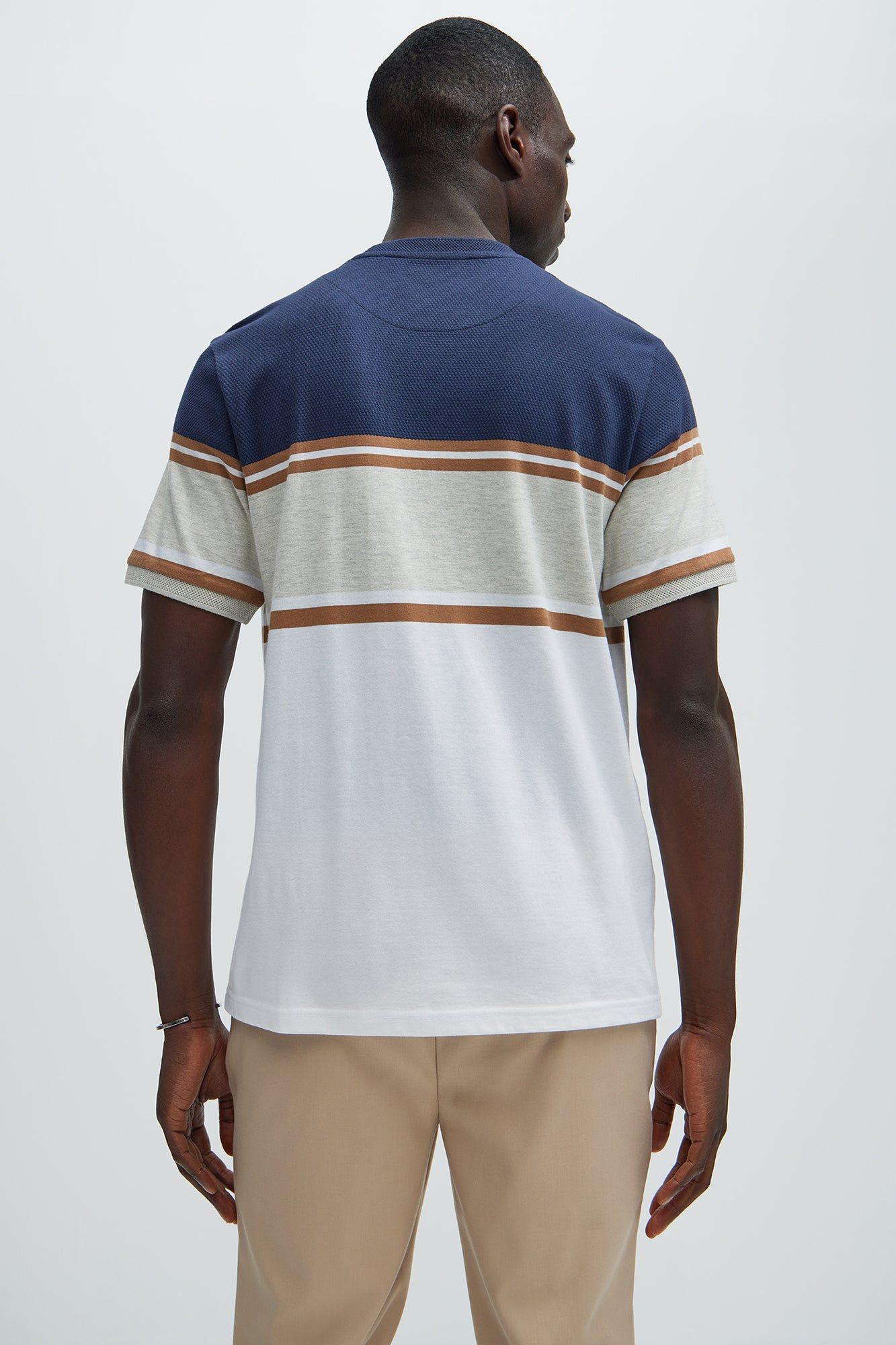 Color Trio Short Sleeve Tee - Navy/Multi sold by Fashion Nova product image thumbnail 3